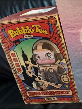 Mega Space Molly Bubble Tea Collectible Figure - Brown & Pink Accent
